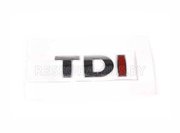 Эмблема «TDI» задней двери (Хром/Хром/Красный) VW Crafter 06-